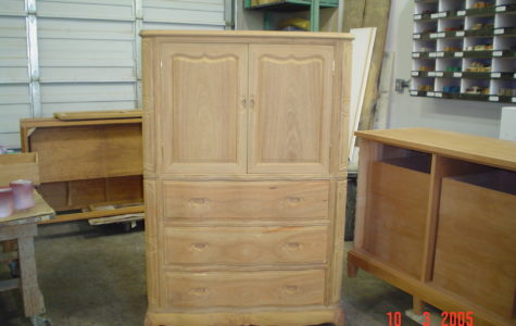 Unfinished Armoire - AM Furniture Finishing - in Surrey, Burnaby, New Westminster, Vancouver and Lower Mainland - wing back chairs