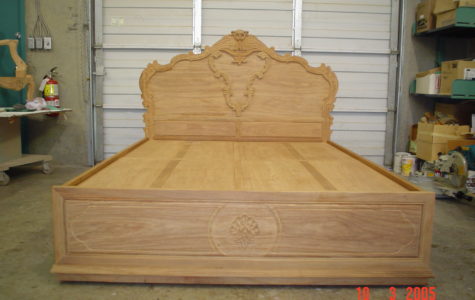 Unfinished Bed Frame - AM Furniture Finishing - in Surrey, Burnaby, New Westminster, Vancouver and Lower Mainland - wing back chairs