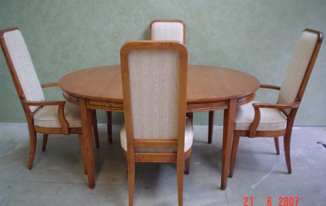 refinishing dining room table and chairs in New Westminster photos