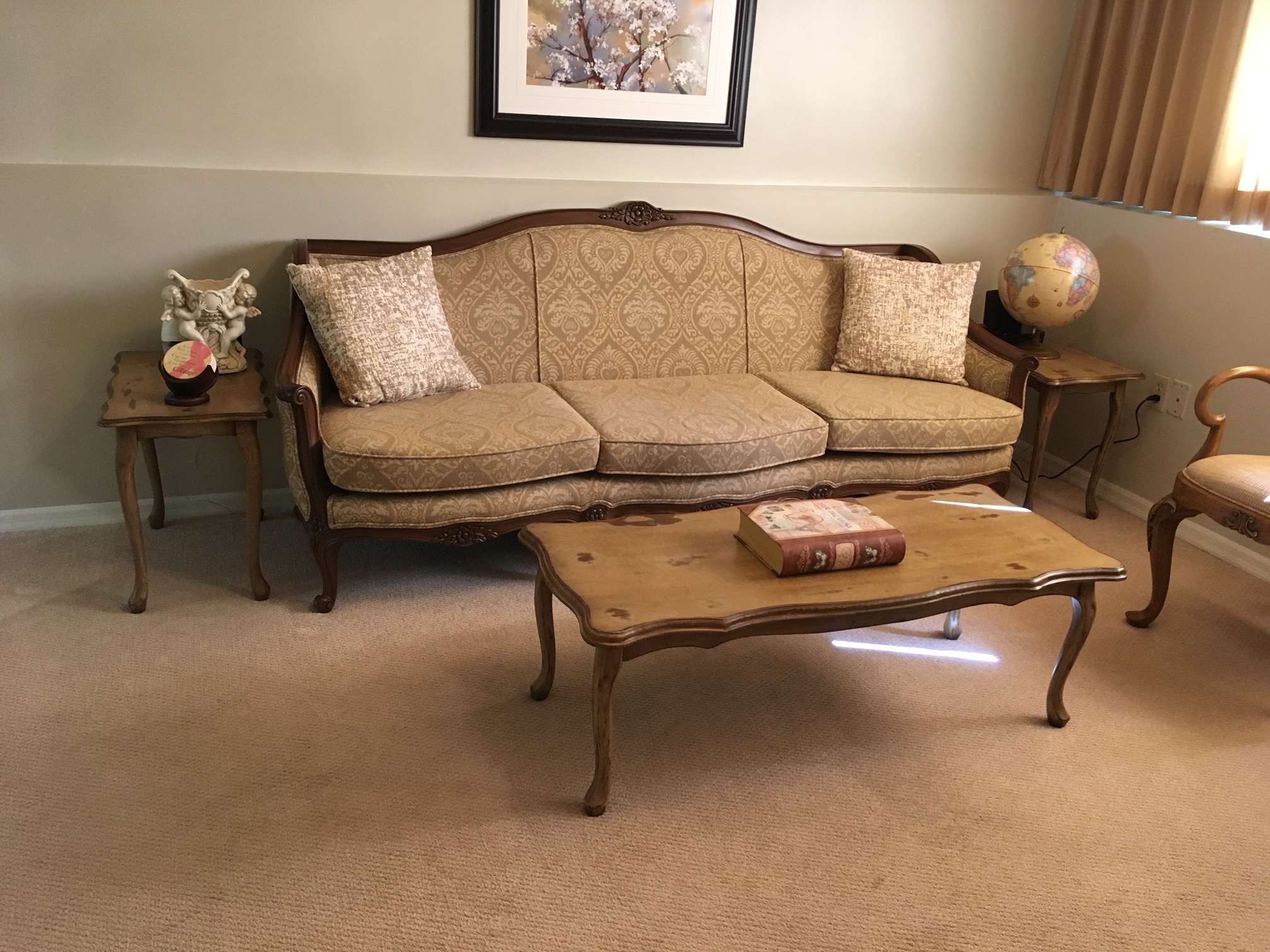 French Provincial Sofa - AM Furniture in Surrey, New Westminster, Burnaby, Vancouver, Coquitlam